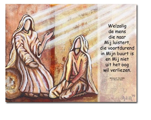 Poster `Luisterend leven`